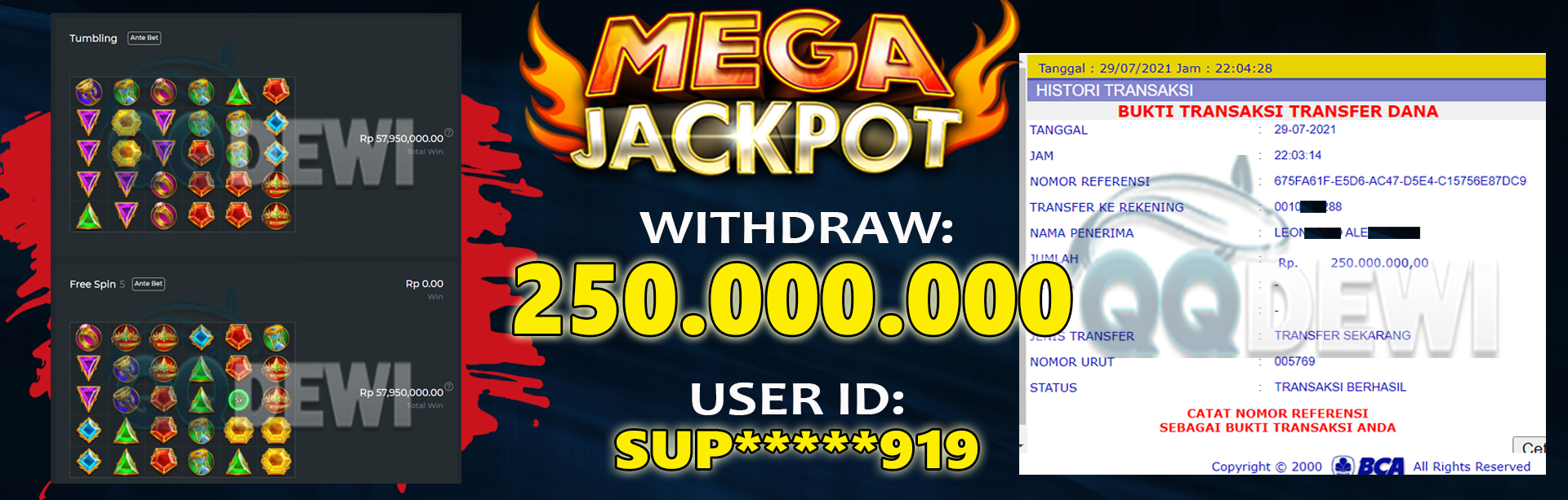 BIG WIN GAMPANG JACKPOT MAIN GAME SLOT ONLINE QQDEWI